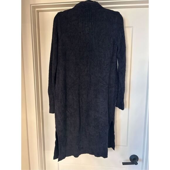 Barefoot dreams black long weekend open front cardigan small - Picture 6 of 8